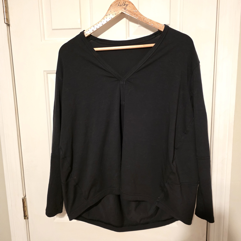 Lululemon Back In Action V Neck Long Sleeve